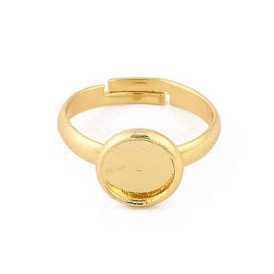 Brass Adjustable Finger Rings Findings KK-A272-07G-1