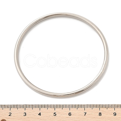 7Pcs 201 Stainless Steel Plain Bangle Sets Hand Polished for Women BJEW-L664-022A-P02-1