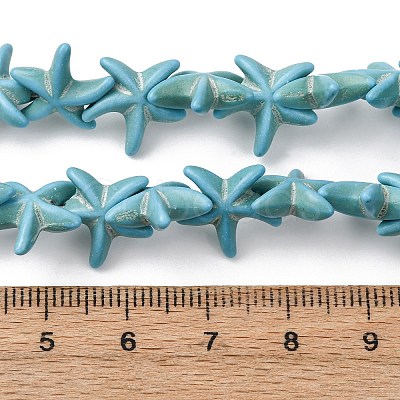 Synthetic Turquoise Dyed Beads Strands G-B184-C02-02-1