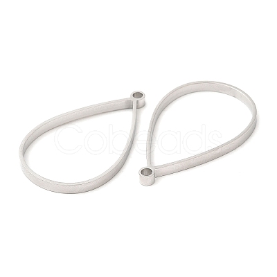 Non-Tarnish 304 Stainless Steel Open Back Bezel Teardrop Pendants LS-STAS-Z040-11A-P-1