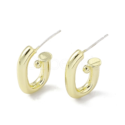 Rack Plating Alloy Stud Earring Findings FIND-I030-15LG-1