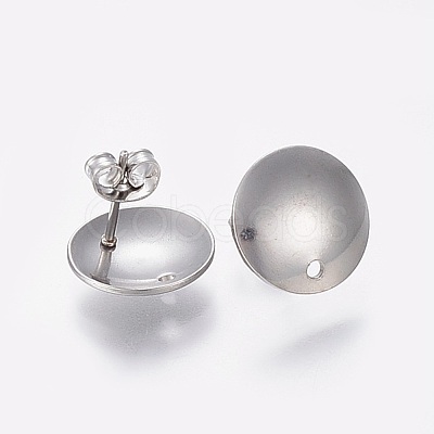 Non-Tarnish 304 Stainless Steel Stud Earring Findings STAS-K184-03-01P-1