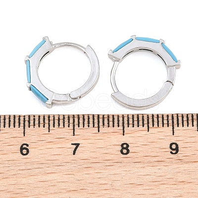 Brass Micro Pave Cubic Zirconia Hoop Earrings KK-CBA8324-12G-01-1