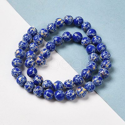 Synthetic Imperial Jasper Dyed Beads Strands G-P507-01A-07-1
