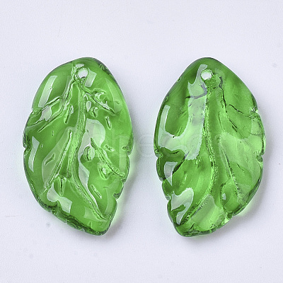 Transparent Spray Painted Glass Pendants LS-X-GLAA-T013-02-C05-1