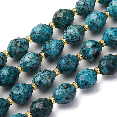 Natural Sesame Jasper Dyed Beads Strands G-D305-B02-01-1