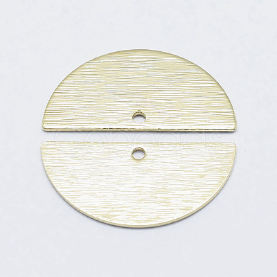 Brass Semi Circle Pendant KK-G331-58G-NF-1