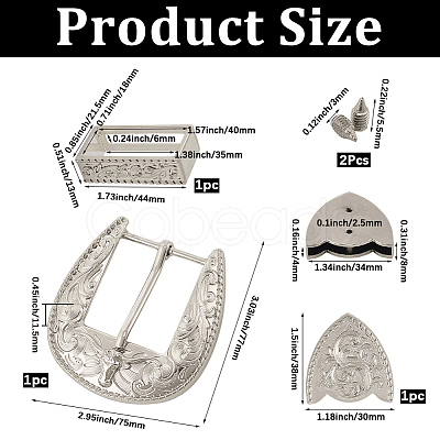 Belt Zinc Alloy Buckle Sets FIND-WH20023-057P-1