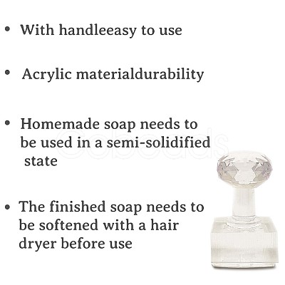 Clear Acrylic Soap Stamps DIY-WH0438-004-1