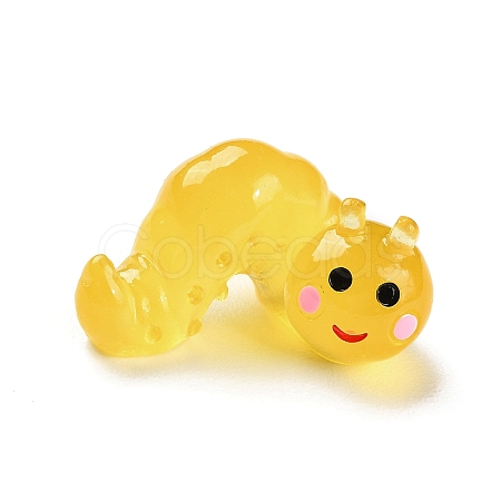 Luminous Resin Worm Ornament DJEW-R011-01B-06-1