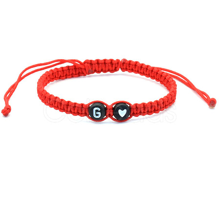 Resin Beads Braided Bead Bracelets FS-WG108B7-07-1