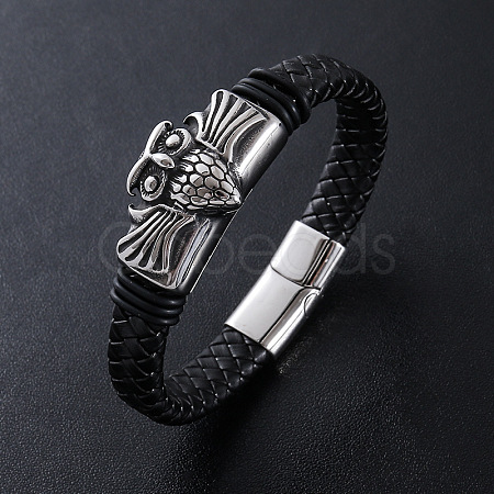 Braided PU Leather Bracelets LS-WG9474-1-1