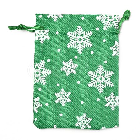 Christmas Themed Burlap Packing Pouches ABAG-L007-01A-01-1