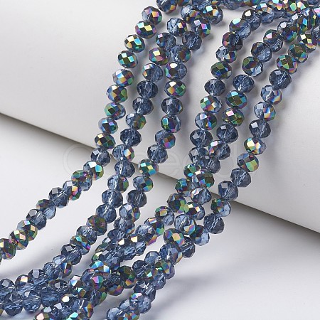 Electroplate Transparent Glass Beads Strands LS-EGLA-A034-T6mm-Q14-1