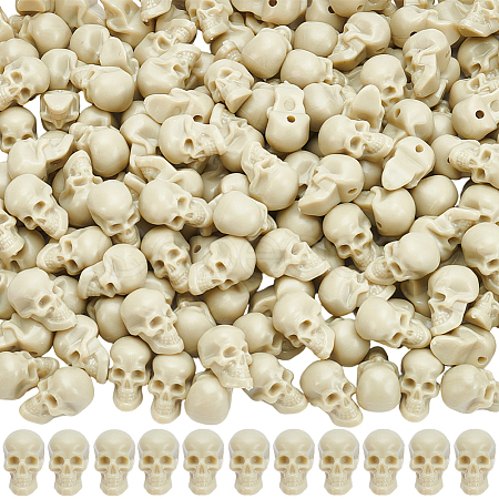 200Pcs Mini Resin Skull Display Decorations FIND-SP0005-58A-1