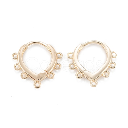 Brass Hoop Earring Findings KK-D063-12G-1