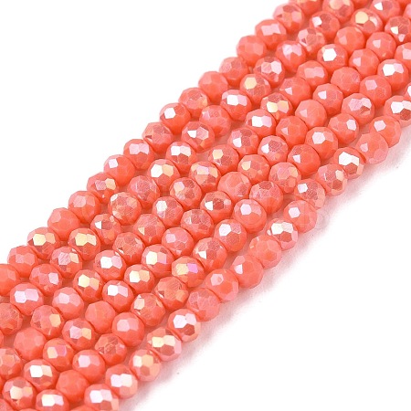 Electroplate Glass Beads Strands EGLA-A044-P1mm-B21-1