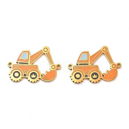 304 Stainless Steel Enamel Connector Charms STAS-L022-018G-01-1