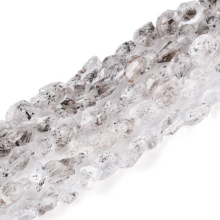 Natural Herkimer Diamond Beads Strands G-T144-B08-01-1