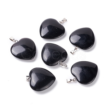 Natural Obsidian Pendants G-G956-B40-FF-1
