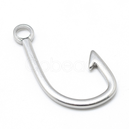 Tarnish Resistant 201 Stainless Steel Hook Clasps X-STAS-T008-325-1