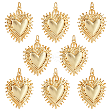 8Pcs Rack Plating Brass Pendants KK-BC0015-54-1