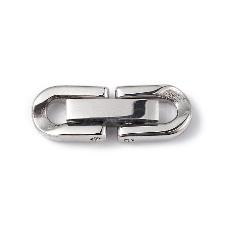 Non-Tarnish 304 Stainless Steel Fold Over Clasps STAS-G307-11A-P-1