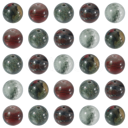 2 Strands Natural African Bloodstone Beads Strands G-SP0001-27-1