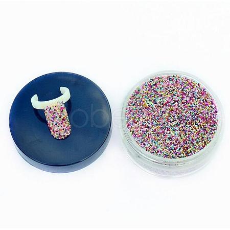 50g Rainbow Mixed Translucence DIY 3D Nail Art Decoration Mini Glass Beads MRMJ-N001-01-1