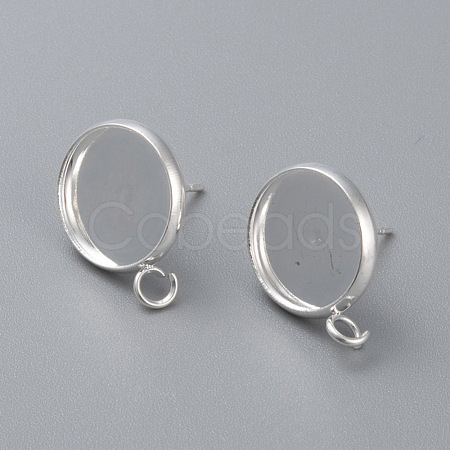304 Stainless Steel Stud Earring Settings X-STAS-H380-B-13S-1