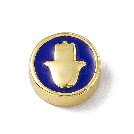 Real 18K Gold Plated Brass Enamel Beads LS-KK-F814-05G-04-1