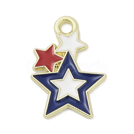 Independence Day Alloy Enamel Pandants PALLOY-V001-07E-1