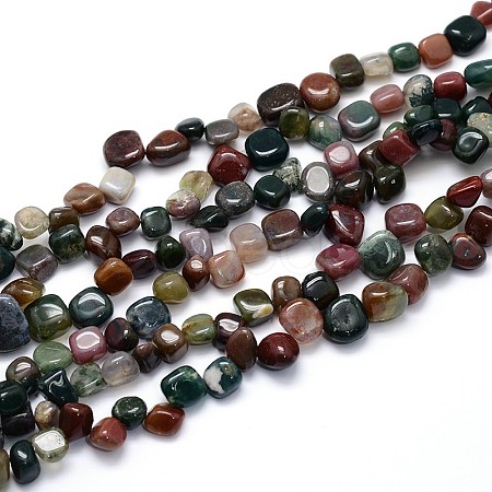 Natural Indian Agate Beads Strands G-O050-04-1