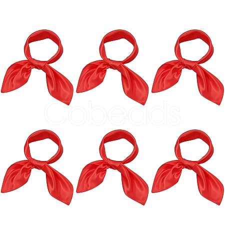 6Pcs Detachable Satin Lady's Scarf AJEW-CN0004-92B-1