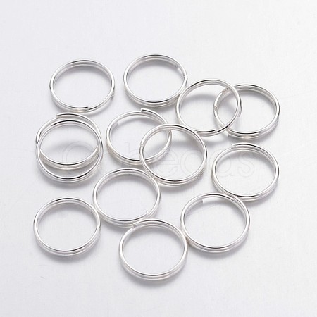Silver Color Plated Iron Split Rings X-JRDS10mm-1