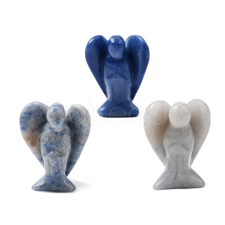 Natural Blue Aventurine Angel Figurine DJEW-N006-01A-03-1