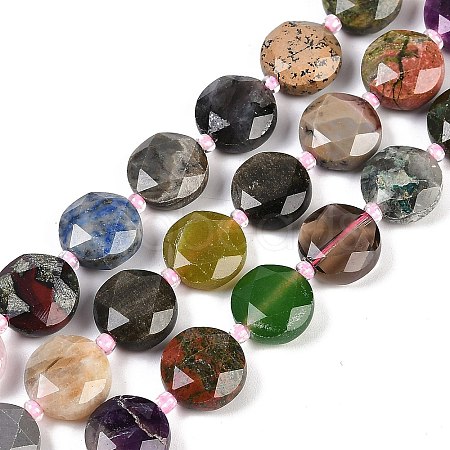 Natural Mixed Stone Beads Strands G-NH0004-049-1
