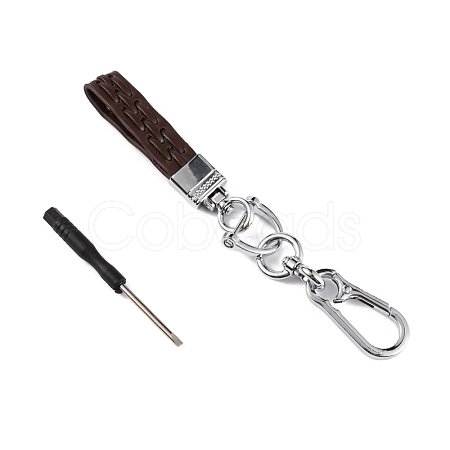 Cowhide Leather Keychains KEYC-WH0018-51A-1