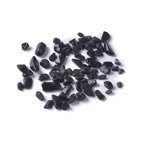 Natural Black Tourmaline Chip Beads G-M364-16-1