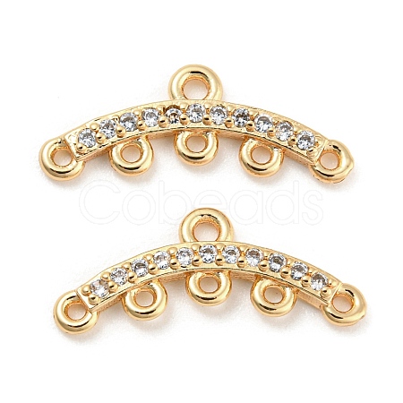 Brass Micro Cubic Zirconia Chandelier Components Links X-KK-Q789-46G-1