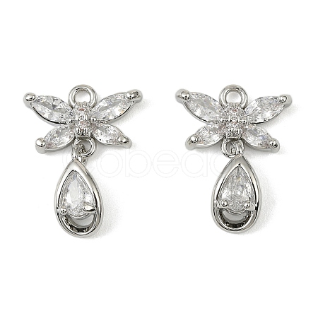 Brass Micro Pave Cubic Zirconia Pendants LS-KK-C107-18A-P-1