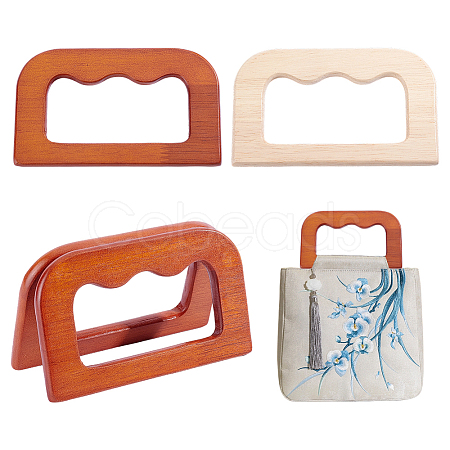 4Pcs 2 Colors Rectangle Wooden Bag Handles FIND-PH0059-90A-1