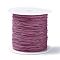 1 Roll Nylon Chinese Knot Cord, Nylon Jewelry Cord for Jewelry Making, Old Rose, 0.4mm