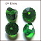 K9 Glass, Imitation Austrian Crystal Beads, Grade AAA, Faceted, Diamond, Green, 9.5~10x7~8mm, Hole: 0.9~1mm