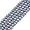 Electroplate Glass Beads Strands, Pearl Luster Plated, Faceted, Rondelle, Light Steel Blue, 3.5~3.8x3mm, Hole: 0.4mm, about 113~115pcs/strand, 32~33cm