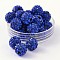 Polymer Clay Rhinestone Beads, Grade A, Round, PP15, Sapphire, 10mm, Hole: 1.8~2mm, 6 Rows Rhinestone, PP15(2.1~2.2mm)