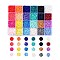 24 Colors Handmade Polymer Clay Beads, Disc/Flat Round, Heishi Beads, Mixed Color, 4x1mm, Hole: 1mm, 24colors, about 380~400pcs/color, 9120~9600pcs/box