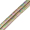 Electroplated Non-magnetic Synthetic Hematite Beads Strands, Rectangle, 2-Hole, Rainbow Plated, 5x2x2mm, Hole: 0.8mm, about 193pcs/strand, 8.27 inch(21cm)