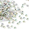 Glass Flat Back Rhinestone, Grade A, Back Plated, Faceted, Half Round, Crystal AB, SS8, 2.3~2.4mm, 1440pcs/bag