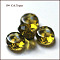 K9 Glass, Imitation Austrian Crystal Beads, Grade AAA, Faceted, Flat Round, Olive, 8x3.5mm, Hole: 0.9~1mm